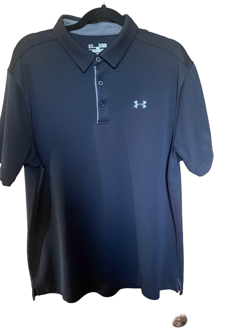 Under Armour Men's Navy Polo with Light Gray Logo